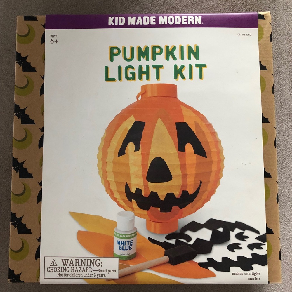 Kid Made Modern Pumpkin Light Kit Unisex OS Orange Halloween DIY Craft Art Kids